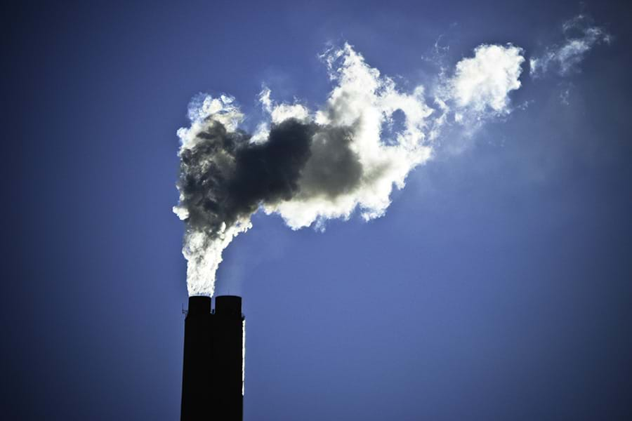 Smoke coming from chimney