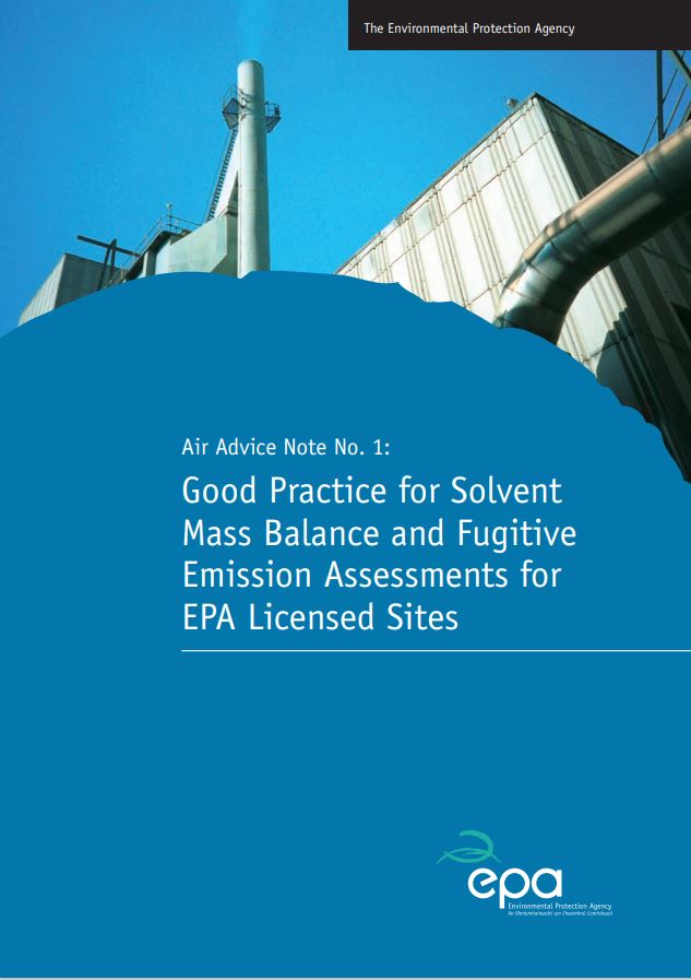 cover image for report on Solvent Mass Balance Guidance