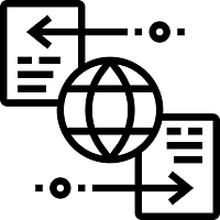 EDEN logo showing the transfer of data around a network