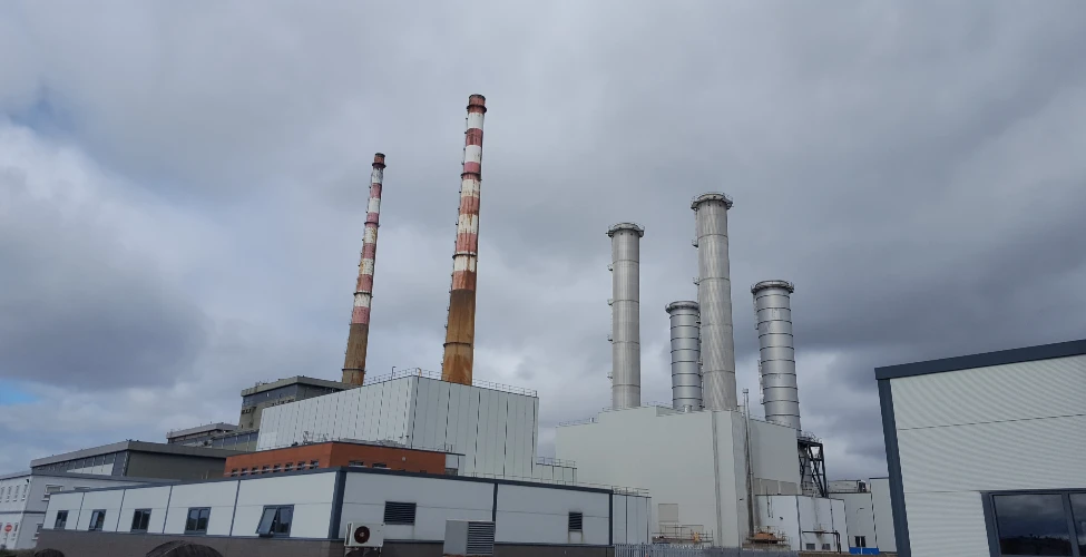 Historical and recent power station stacks