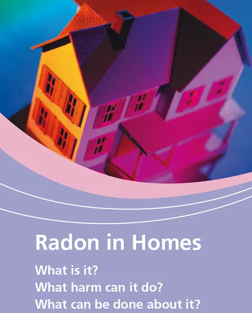 Cover of leaflet about radon in the home